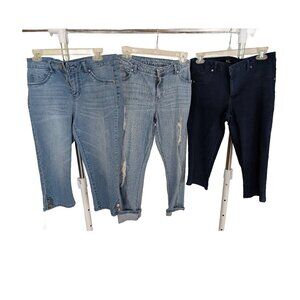 Lot 3 pair Womens capri jeans - 10 and 12 1822 & Jennifer Lopez & d Jeans